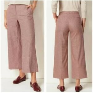 J. Jill Houndstooth Red Crop Pants Size 8P Petite